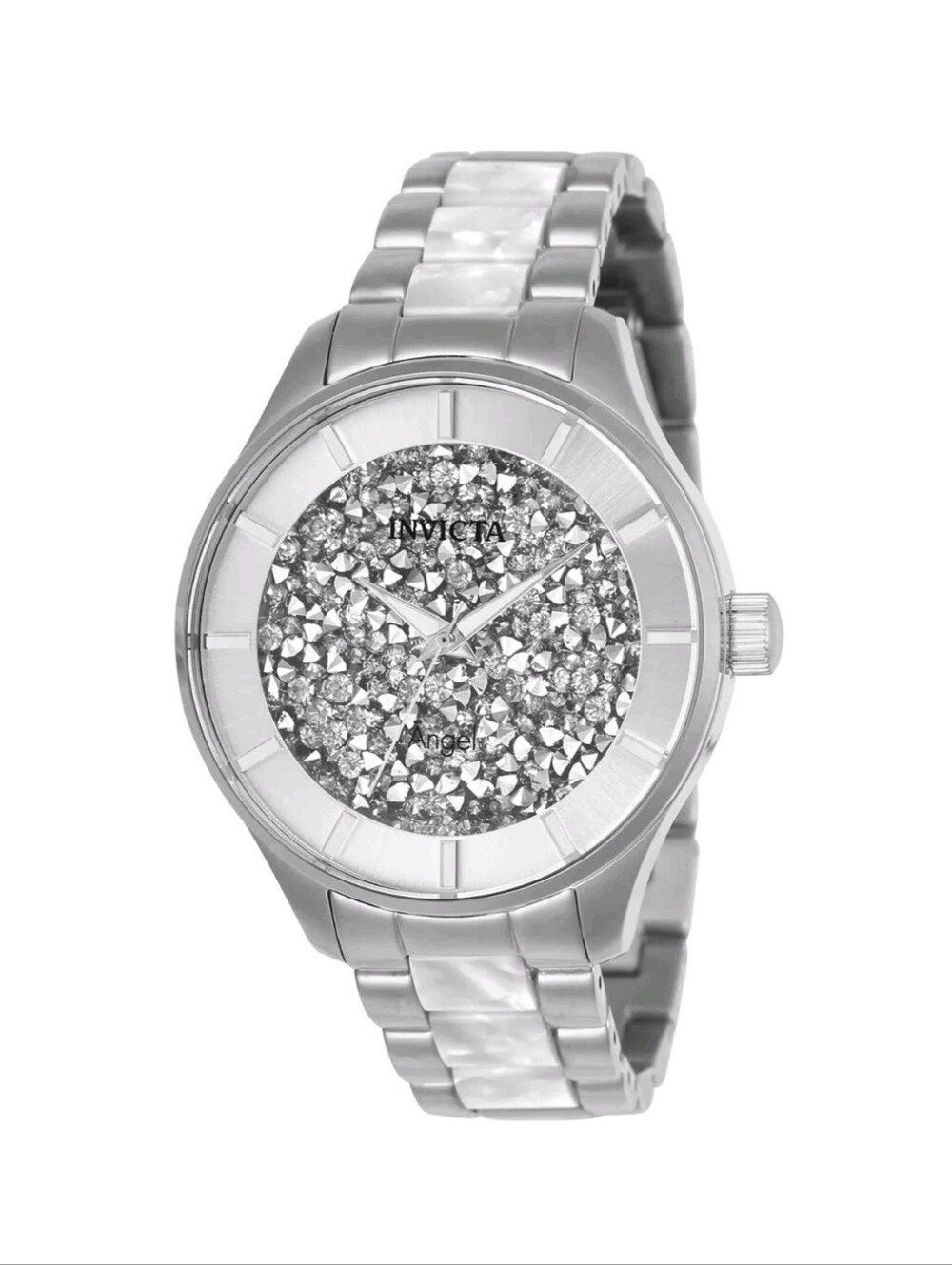 Invicta Angel Pavine 40 MM Steel Crystal Pavé Women's Bracelet Watch